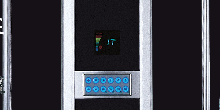Badezimmer: EAGO Dampfdusche DA328HF3 weiß/150x100/rechts